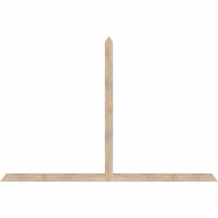 Ekena Millwork Portland Smooth Timber Gable Bracket, Douglas Fir, 96"W x 64"H x 1 1/2"D x 3 1/2"F, 16/12 Pitch GBW096X64X0204POR00SDF